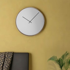 Interiors By Premier Mirror Face Wall Clock, Slim Rose Gold Case With Reflective Dial & Black Hands, Analogue Clock For Bedroom