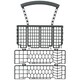 image 6 of SPARES2GO Cutlery Basket Cage Lid & Removable Handle compatible with Bush Dishwasher (235 x 242 x 130mm)