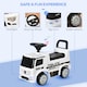 image 6 of HOMCOM 3-in-1 Ride On Car Kids Mercedes Truck Storage for 12 - 36 Months White