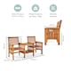 image 8 of VonHaus Meranti Hardwood 2 Seater Garden Jack & Jill Love Seat Brown