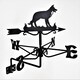 image 2 of Mini German Shepherd Weathervane - Steel - L39 x W39 x H56 cm - Black