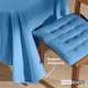 image 6 of Homescapes Airforce Blue Cotton Tablecloth - 178 x 300 cm | Blue | Airforce Blue