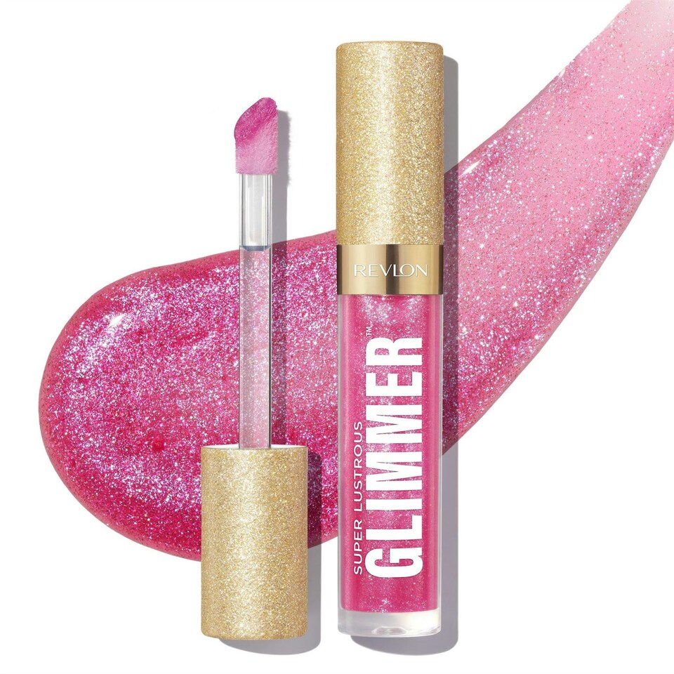 image 1 of Revlon Super Lustrous Glimmer Gloss Collection Shimmering Gloss Shades | Pink | Rose Glow | 1
