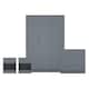 image 6 of Vida Designs Riano 4 Piece Bedroom Set (1 Drawer Bedside Chest, 4 Drawer Chest, 3 Door Wardrobe), Grey (6)