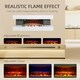image 3 of HOMCOM 2000W Wall Mounted Electric Fireplace, Freestanding, 2000W, White
