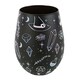 image 2 of Something Different Crystal Witch Print Stemless Wine Glass - Black/Blue - One Size