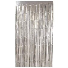 Matte Silver White Foil Door Curtain Backdrop 1.9m x 99cm | Silver