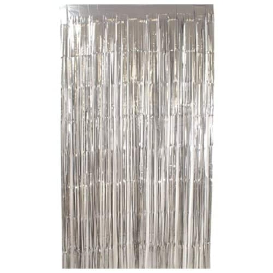 Matte Silver White Foil Door Curtain Backdrop 1.9m x 99cm | Silver