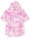 image 1 of Barbie Girls Towel Poncho | Pink Tie Dye Wearable Bath Towel For Kids | Classic Logo Graphic Hooded Changing Robe | Short Sleeve Cosy Swimwear Beach Cover Up Merchandise Gift for Children