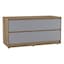 Oak Carcass + Grey Drawers