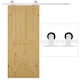 image 3 of HOMCOM 6FT Rustic Interior Sliding Barn Door Mounting Hardware Kit - White | White | White