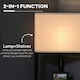 image 3 of HOMCOM Corner Modern Floor Lamp with Shelves for Living Room, Bedroom, Black