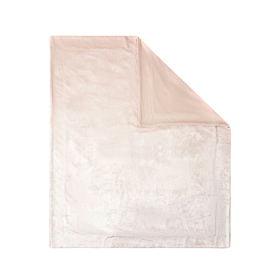 image 1 of BHS Crushed Velvet Throw, Pink Pink | Blush