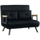 image 1 of HOMCOM Click Clack 2 Seater Sofa Bed for Living Room, Guest Room, Black 
