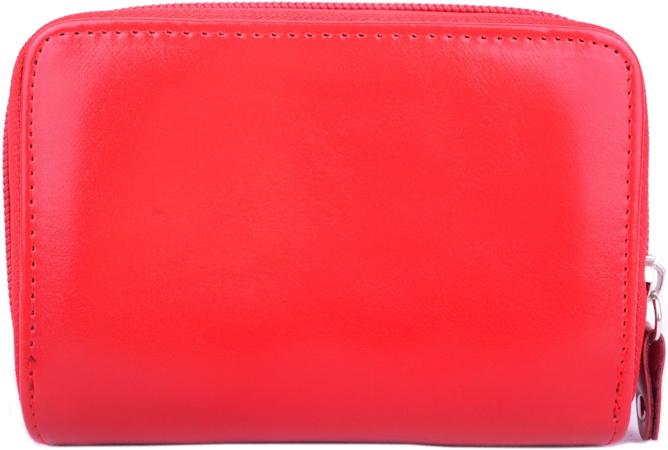 image 1 of Lorenz Womens / Girls Faux Leather Purse / Money / Coin Holder with Owl Design | Red | Red
