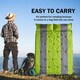 image 3 of Alivio Camping Inflatable Sleeping Pad, Waterproof Inflating Sleeping Mat (Double, Parrot Green) Green | Parrot Green