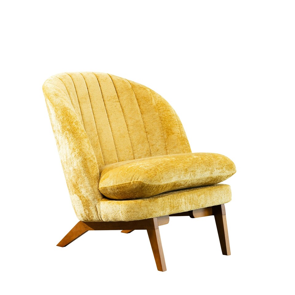image 1 of Mateo Fabric Accent Chair - Mustard