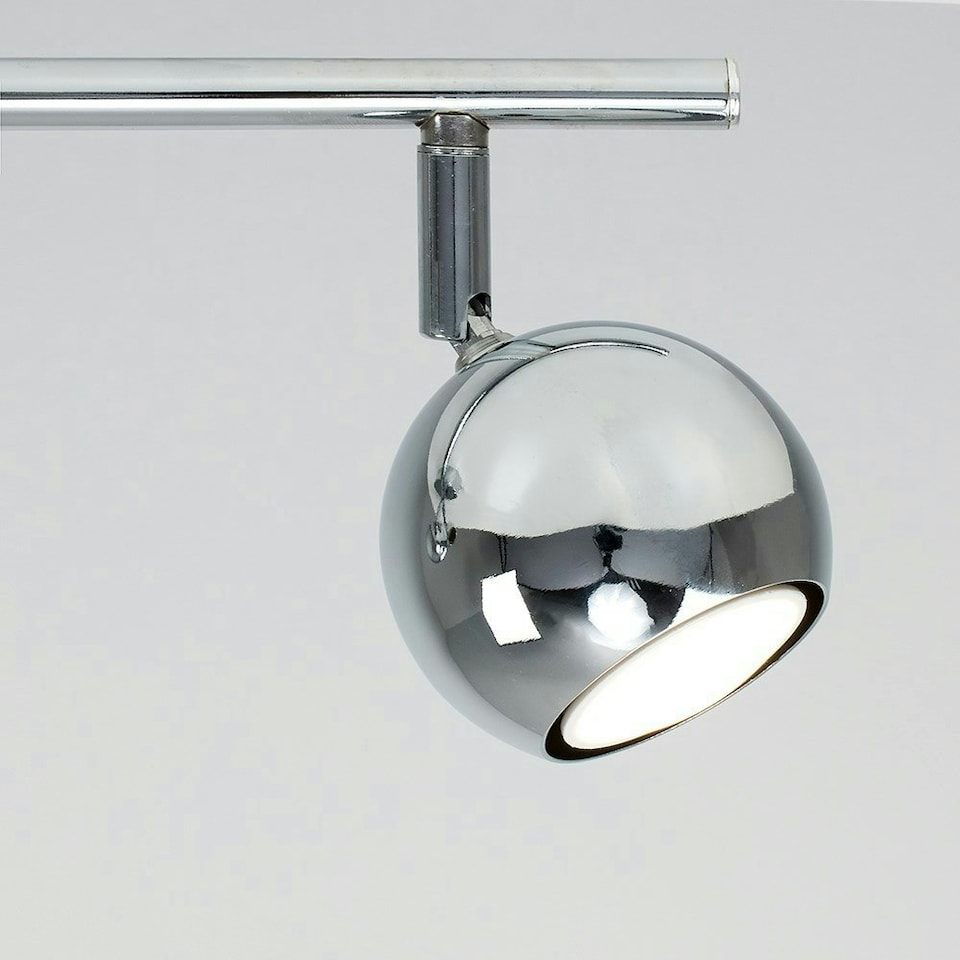 image 1 of ValueLights Mini Retro 3 Way Silver Eyeball Chrome Spotlight