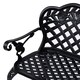 image 8 of Outsunny Cast Aluminium Garden Bench Outdoor Patio 2 Seater High Back Chair Armrest Antique Style Black