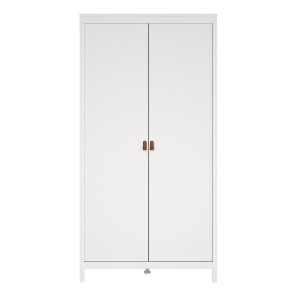 image 1 of Barcelona Wardrobe with 2 Doors in White
