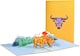 image 1 of Stereoscopic Cow 3D Pop Up Greeting Card - Kids Theme Birthday