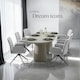 image 8 of Swivel Chair Daya - upholstered, robust fabric, 55.5 x 58 x 87 cm - Set of 2 Grey | Light Grey