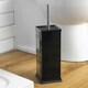 image 4 of Harbour Housewares 2x Toilet Brushes & Holder - Black - Square Stainless Steel Non Slip Rust Resistant Toilet Cleaning Brush | Black | Black | One Size | 2