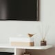 image 8 of HOMCOM Wall Mounted TV  Stand Entertainment Unit with Storage Shelf, White