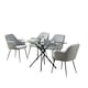 image 2 of Miami Dining Table with 4 Charlotte Velvet Chairs Black
