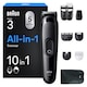 image 1 of Braun All-in-One Series 3, 10in1 Grooming Kit, Sharp Blade, 14 Lengths, AIO3560, Black