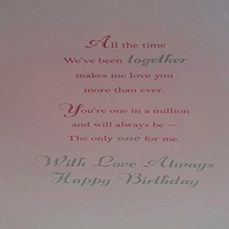 image 1 of Birthday Love To My Wife - Birthday Greeting Card
