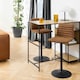 image 4 of Kimmy Bar Stool with  Brown Fabric in Set of 2