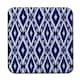 image 3 of Tribal Art Ikat Ogee in traditional classic blue (Coaster)