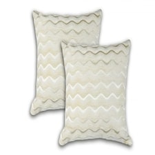 Waves Cushion Cover 43cm x 43cm Cream | Cream | Cream