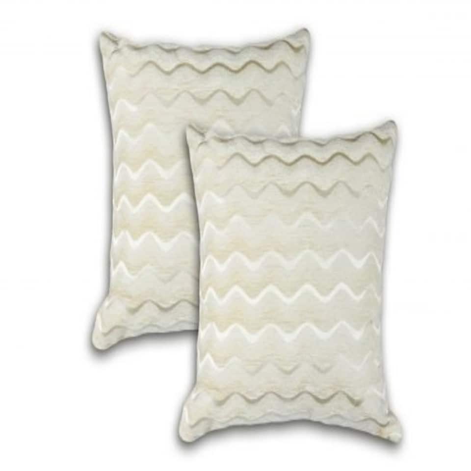 image 1 of Waves Cushion Cover 43cm x 43cm Cream | Cream | Cream