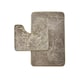 image 1 of VELVETIO Glitter Bath Mat Set Non Slip Water Absorbent Toilet Rugs Brown | Natural