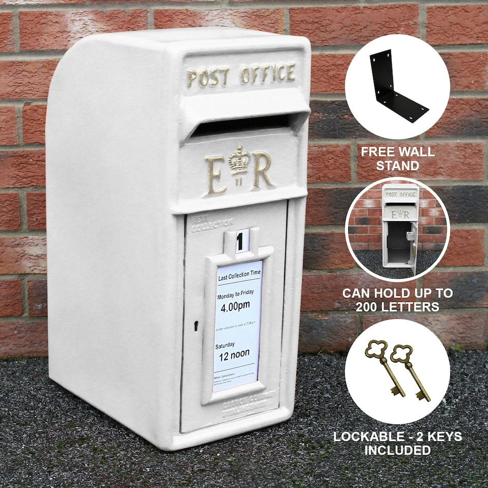 image 1 of White Royal Mail Post Box
