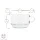 image 3 of LAV 12pc Cozy Stacking Glass Coffee Cups & Saucer Set - 270ml Clear