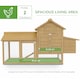 image 8 of PawHut Chicken Coop Hen Cage Small Animal Hutch Nesting Box Outdoor Run Natural