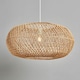 image 3 of BHS Kyle 60cm Oval Rattan Easyfit Shade, Natural | Cream | Natural | 1