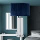image 7 of Set of 2 Aura - Chrome Table Lamps with Navy Blue Velvet Pleat Shades Chrome | Blue