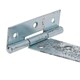 image 2 of 12in / 300mm Heavy Duty T Tee Hinges For Shed + Garden Gates Zinc Plated 4pc Silver