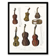 Violin Viola Cello Encyclopedia Londinensis Framed Wall Art Print 12X16"