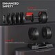 image 6 of Yaheetech 3-24KGS 3-In-1 Dumbbell Weight Set Black