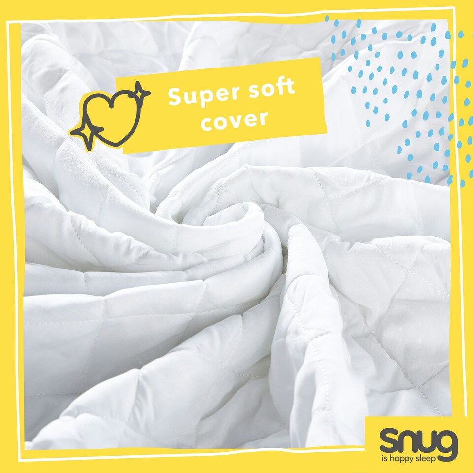 image 1 of Snug Deeply Dreamy Mattress Protector and 2 Pillows Set White | Single