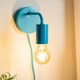 image 3 of ValueLights Jordy Plug in Colour Pop Blue Wall Light