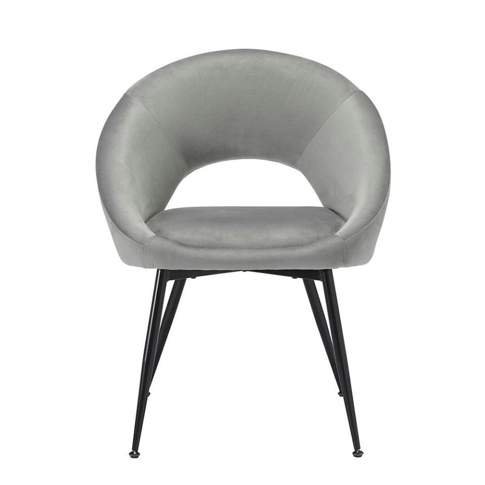 image 1 of Kunnu Dining Chair Grey (Pack of 2) Grey