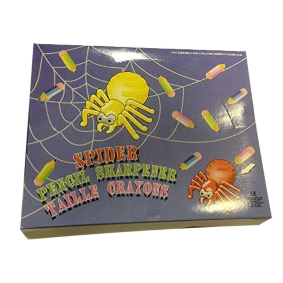 image 1 of Pack of 24 Spider Shaped Pencil Sharpeners