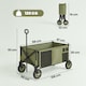 image 7 of Outsunny Folding Wagon Garden Cart Collapsible Camping Trolley for Outdoor