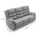 image 8 of Seattle Manual Fabric Recliner 3 Seater Sofa (Grey)